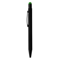 TITANIUM BLACK, metal "touch" ball pen, kiwi