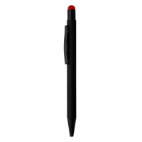 TITANIUM BLACK, metal "touch" ball pen, red