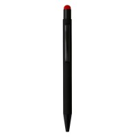 TITANIUM BLACK, metal "touch" ball pen, red