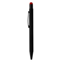 TITANIUM BLACK, metal "touch" ball pen, red