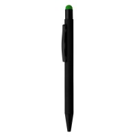 TITANIUM BLACK, metal "touch" ball pen, kiwi