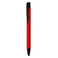 OGGI SOFT BLACK, metal ball pen, red