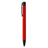 OGGI SOFT BLACK, metal ball pen, red