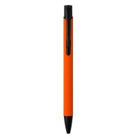 OGGI SOFT BLACK, metal ball pen, orange