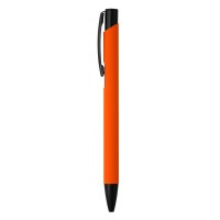 OGGI SOFT BLACK, metal ball pen, orange