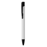 OGGI SOFT BLACK, metal ball pen, white