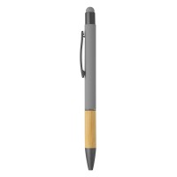 TITANIUM TOUCH BAMBOO, metal "touch" ball pen, gray