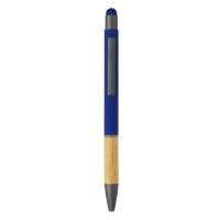 TITANIUM TOUCH BAMBOO, metal "touch" ball pen, royal blue