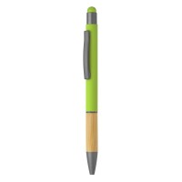 TITANIUM TOUCH BAMBOO, metal "touch" ball pen, kiwi