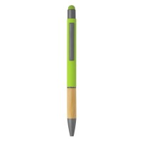 TITANIUM TOUCH BAMBOO, metal "touch" ball pen, kiwi