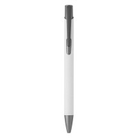 OGGI SOFT GRAY, metal ball pen, white