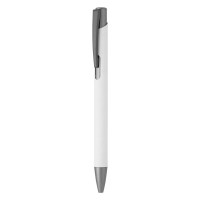 OGGI SOFT GRAY, metal ball pen, white