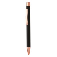 TITANIUM ROSE GOLD, metal ball pen, black