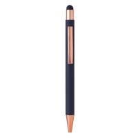 TITANIUM TOUCH GOLD, metal "touch" ball pen, blue