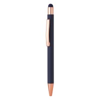 TITANIUM TOUCH GOLD, metal "touch" ball pen, blue