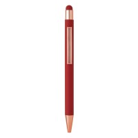 TITANIUM TOUCH GOLD, metal "touch" ball pen, red