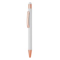 TITANIUM TOUCH GOLD, metal "touch" ball pen, white