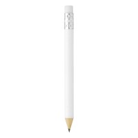 PIGMENT MINI, wooden pencil hb with eraser, white