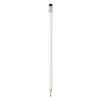 PIGMENT WHITE, wooden pencil hb with eraser, black