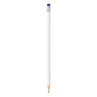 PIGMENT WHITE, wooden pencil hb with eraser, blue