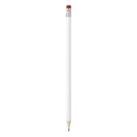 PIGMENT WHITE, wooden pencil hb with eraser, red