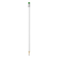 PIGMENT WHITE, wooden pencil hb with eraser, kiwi