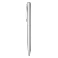ZETA, metal ball pen with paper sleeve, silver