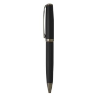 STRAIGHT, metal ball pen and roller pen set black