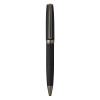 STRAIGHT, metal ball pen and roller pen set black