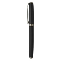 STRAIGHT, metal ball pen and roller pen set black