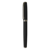 STRAIGHT, metal ball pen and roller pen set black
