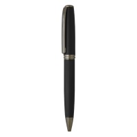 STRAIGHT, metal ball pen and roller pen set black