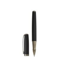 STRAIGHT, metal ball pen and roller pen set black