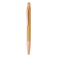 VIVA GOLD, metal "touch" ball pen with paper sleeve, gold