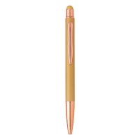 VIVA GOLD, metal "touch" ball pen with paper sleeve, gold