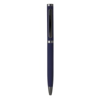 AMBASADOR, metal ball pen with paper sleeve, blue