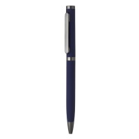 AMBASADOR, metal ball pen with paper sleeve, blue