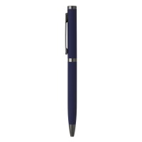 AMBASADOR, metal ball pen with paper sleeve, blue