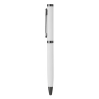 AMBASADOR, metal ball pen with paper sleeve, white