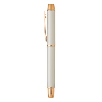 UNIVERSAL, metal roller pen with paper sleeve, silver