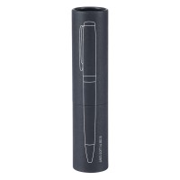 ARES SOFT, metal ball pen in a paper tube, black