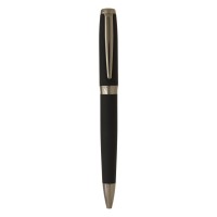 ARES SOFT, metal ball pen in a paper tube, black