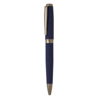 ARES SOFT, metal ball pen in a paper tube, blue