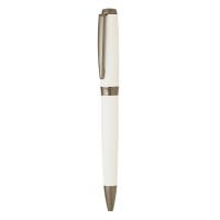 ARES SOFT, metal ball pen in a paper tube, white