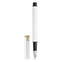 PRISMA, metal ball pen and roller pen set white
