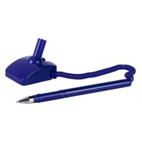 DESK AB, antibacterial plastic ball pen with stand, royal blue