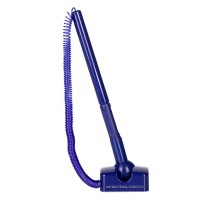 DESK AB, antibacterial plastic ball pen with stand, royal blue