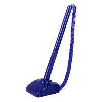 DESK AB, antibacterial plastic ball pen with stand, royal blue