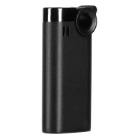 DON, jet flame metal lighter, metallic black