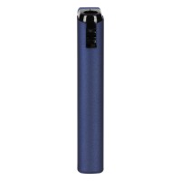 MAGMA SOFT, turbo flame electronic lighter in metal case, metallic blue